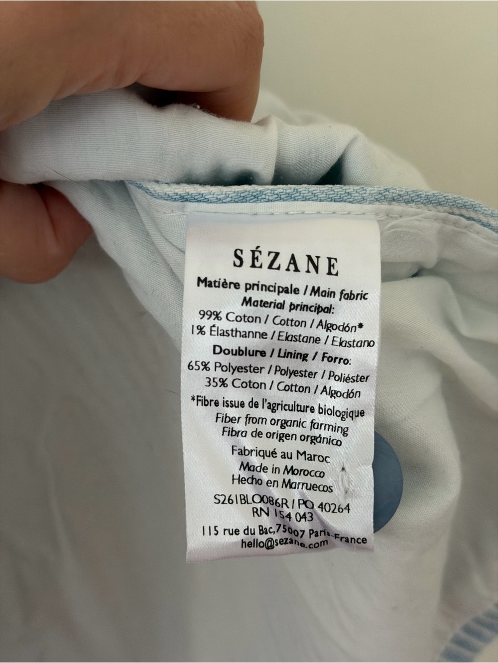 Sézane Amiane Blouse -size 4 - Picture 6 of 6